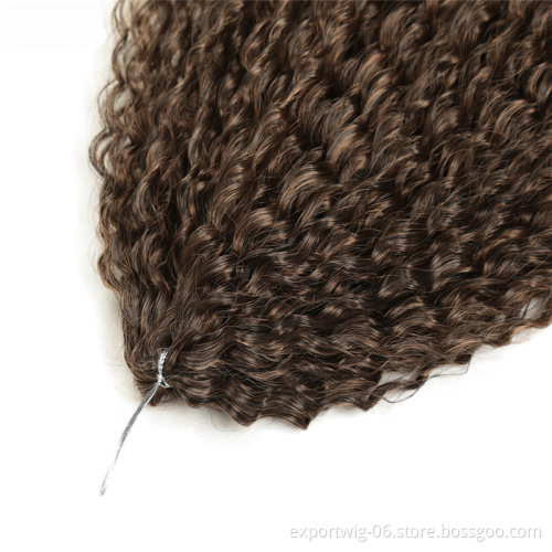 Afro Kinky Curly Crochet Braids Hair 20inches Ombre Brown 613# Synthetic Braiding Hair Extensions Marley Hair For Women